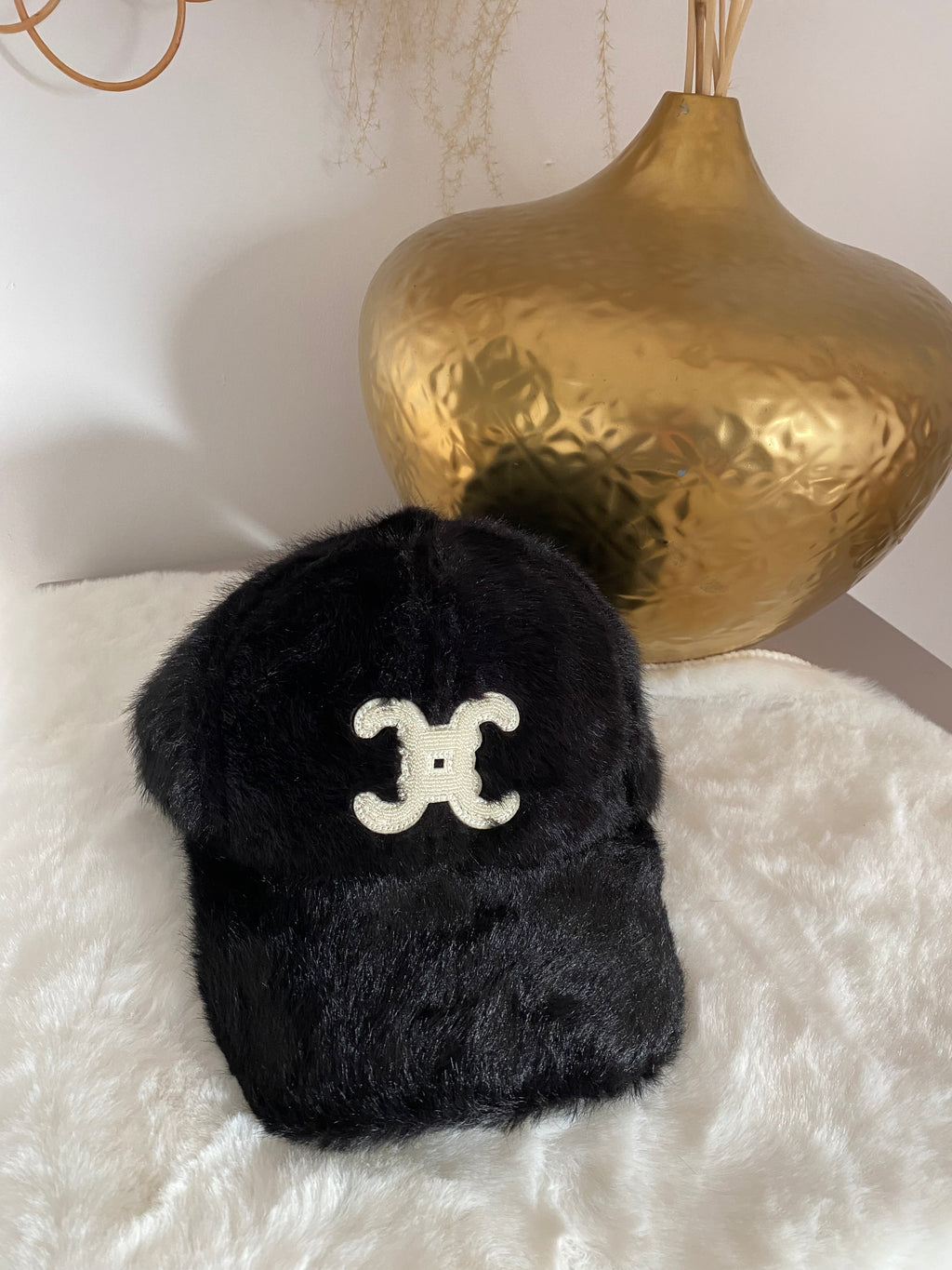 CASQUETTE FAUSSE FOURRURE CELINA NOIRE