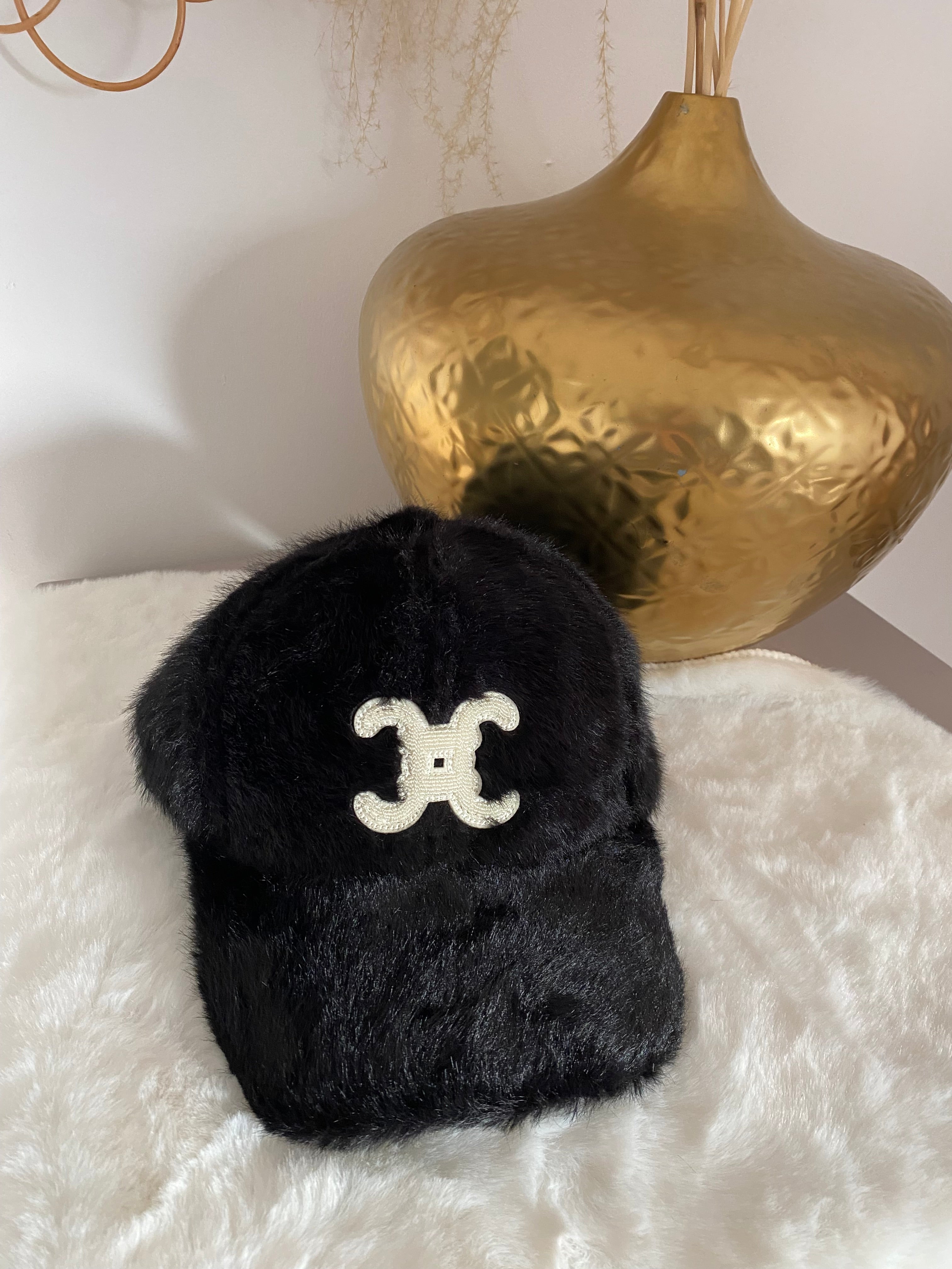 CASQUETTE FAUSSE FOURRURE CELINA NOIRE