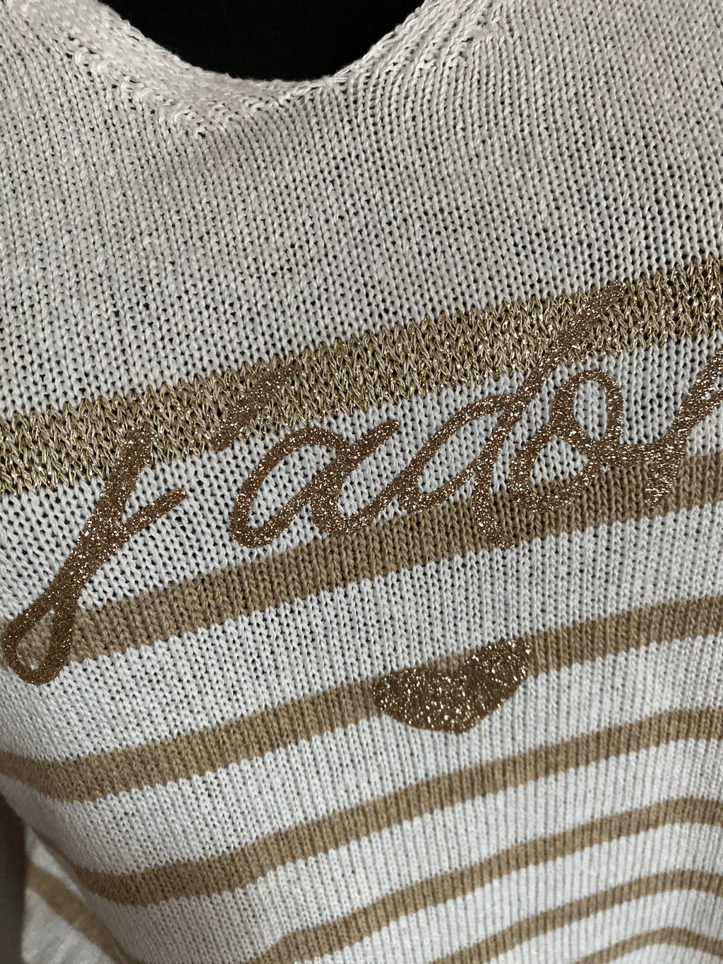 TOP MARINIERE J ADORE BEIGE  TU 36/44