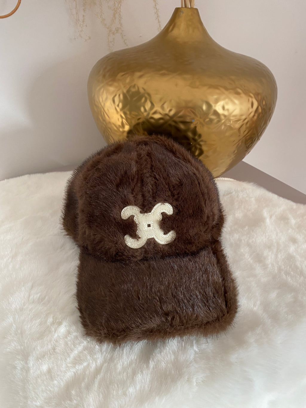 CASQUETTE FAUSSE FOURRURE CELINA CHOCO