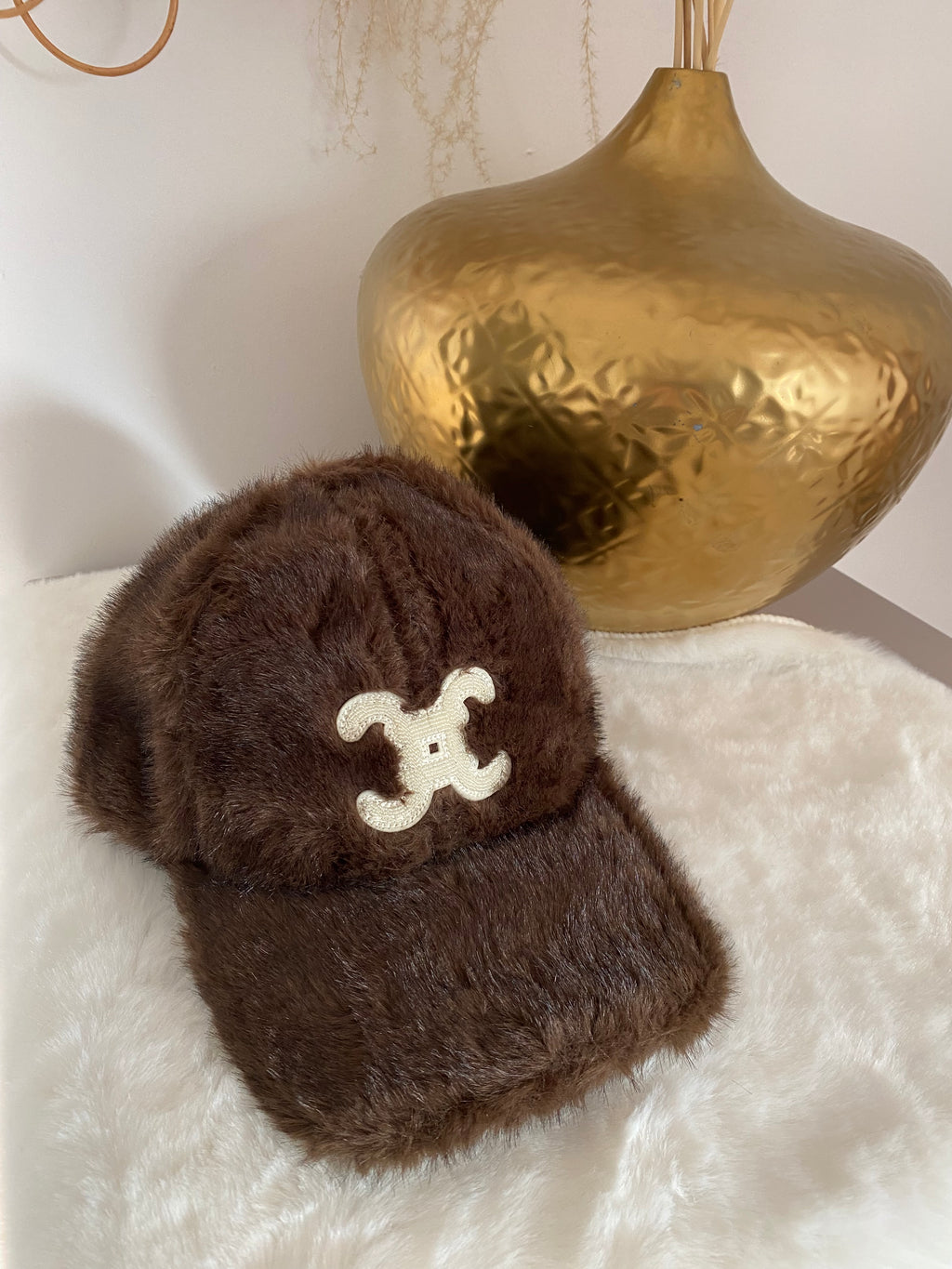 CASQUETTE FAUSSE FOURRURE CELINA CHOCO