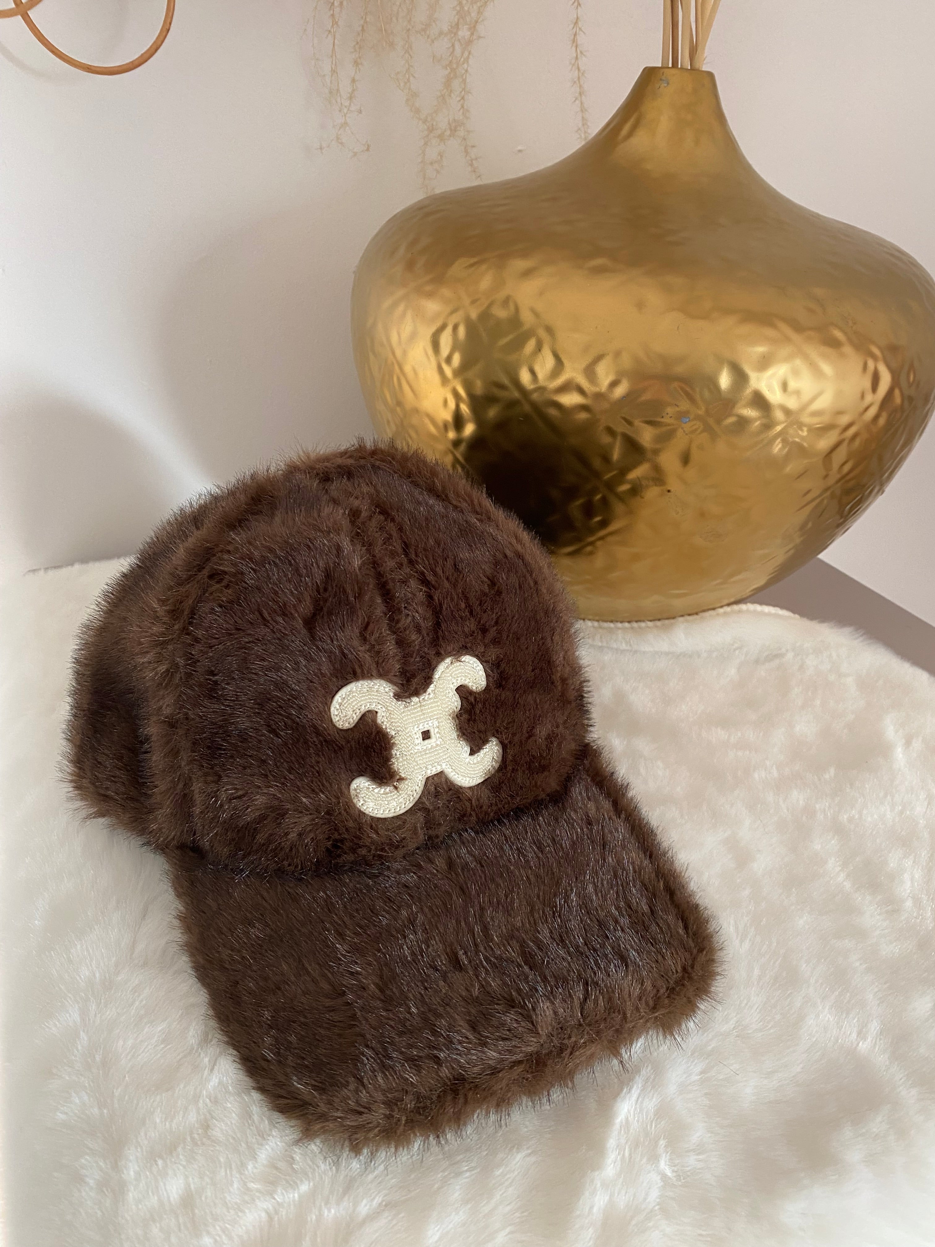 CASQUETTE FAUSSE FOURRURE CELINA CHOCO