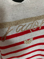 TOP MARINIERE J ADORE BLEU ROUGE  TU 36/44