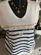 TOP MARINIERE J ADORE BLEU MARINE  TU 36/44