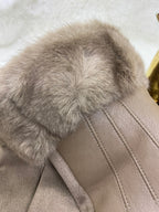 GANTS FAUSSE FOURRURE TAUPE  TU