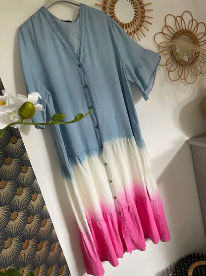 ROBE  TAI  FUSHIA   EN LYOCELL   40/46