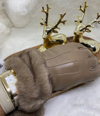GANTS FAUSSE FOURRURE TAUPE  TU