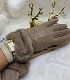 GANTS FAUSSE FOURRURE TAUPE  TU