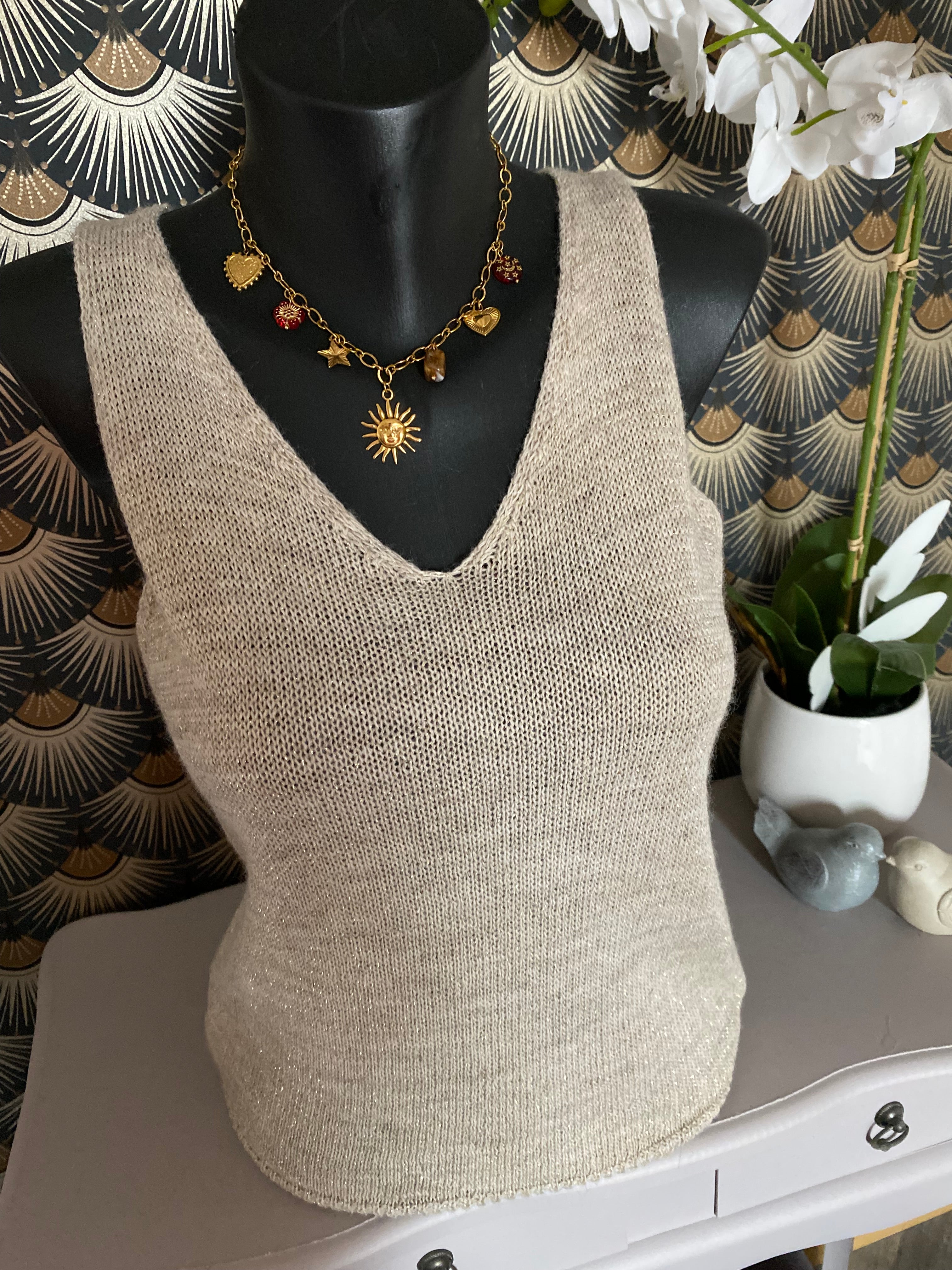 ENSEMBLE GILET ET TOP  TU 36/42