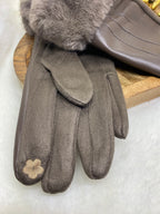 GANTS FAUSSE FOURRURE  CHOCO   TU