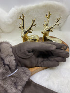 GANTS FAUSSE FOURRURE  CHOCO   TU