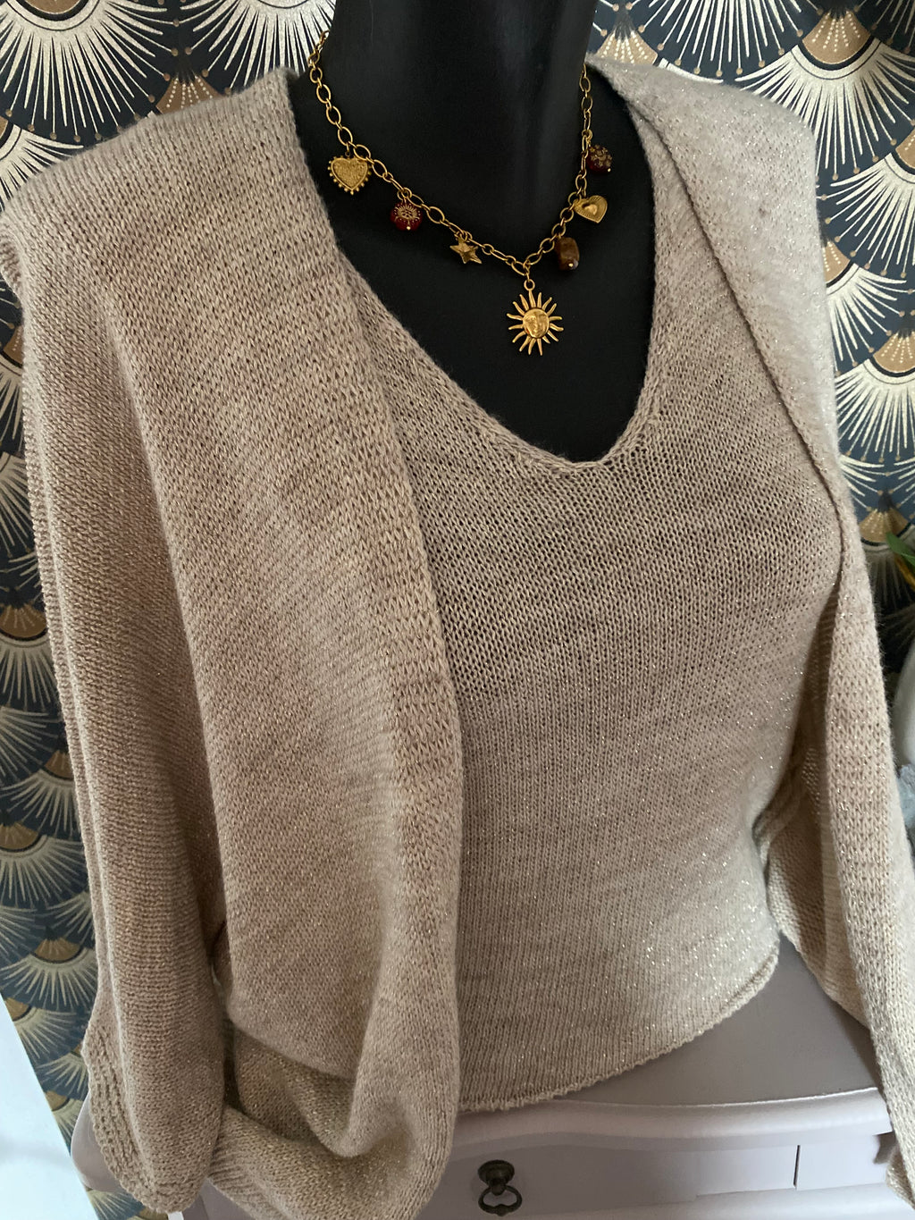 ENSEMBLE GILET ET TOP  TU 36/42