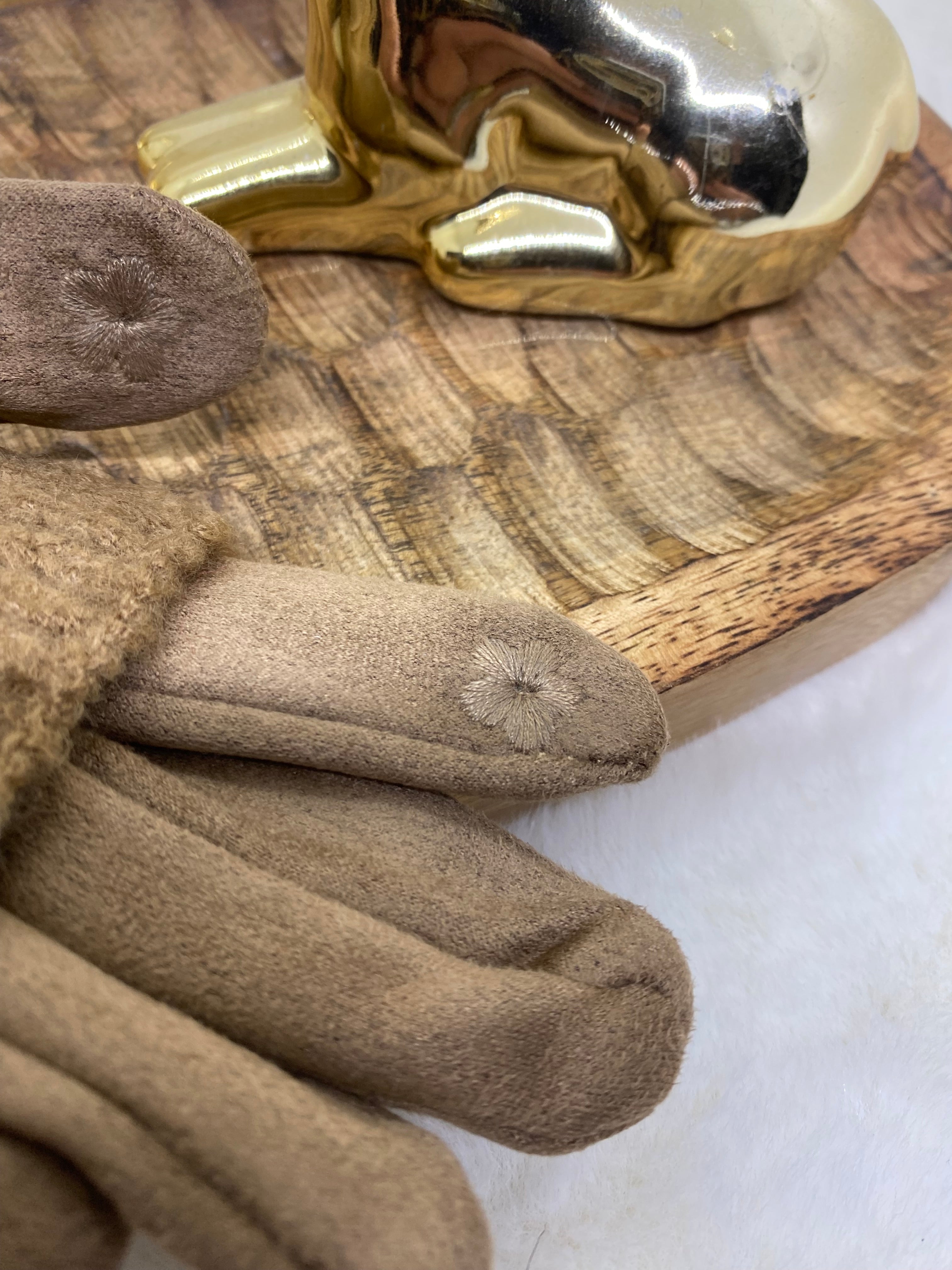 ENSEMBLE GANTS  ET MITAINES CAMEL TU