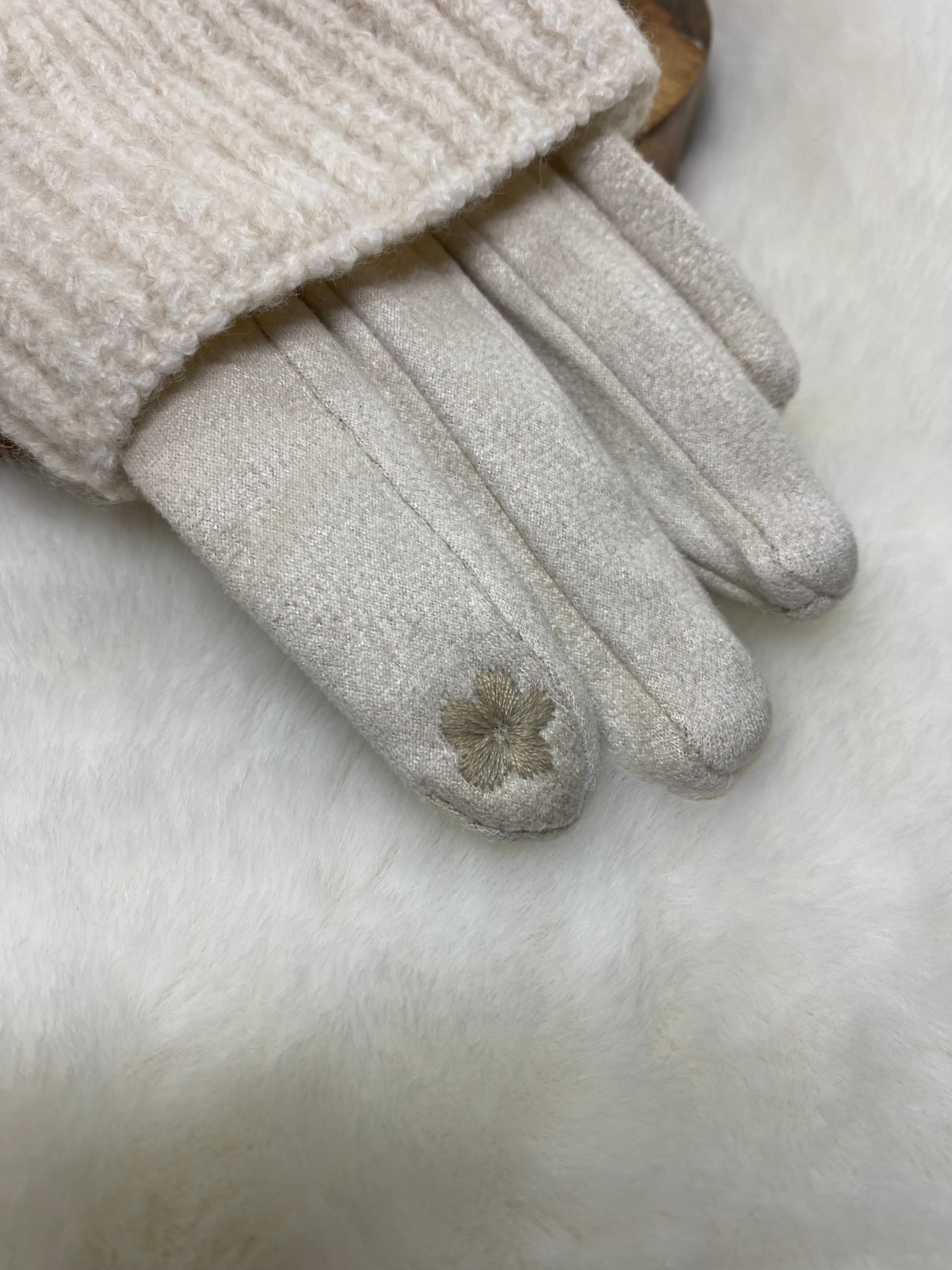 ENSEMBLE GANTS  ET MITAINES ECRU  TU