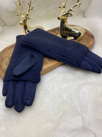 ENSEMBLE GANTS  ET MITAINES BLEU MARINE  TU