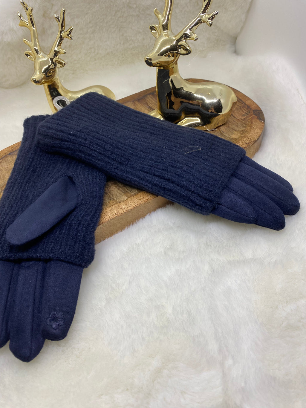 ENSEMBLE GANTS  ET MITAINES BLEU MARINE  TU
