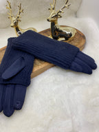 ENSEMBLE GANTS  ET MITAINES BLEU MARINE  TU