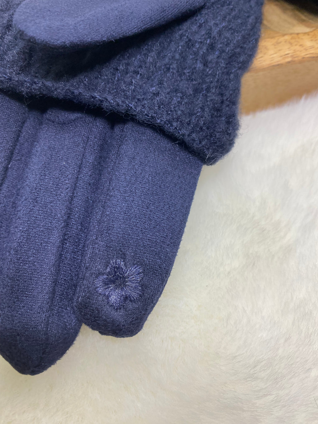 ENSEMBLE GANTS  ET MITAINES BLEU MARINE  TU