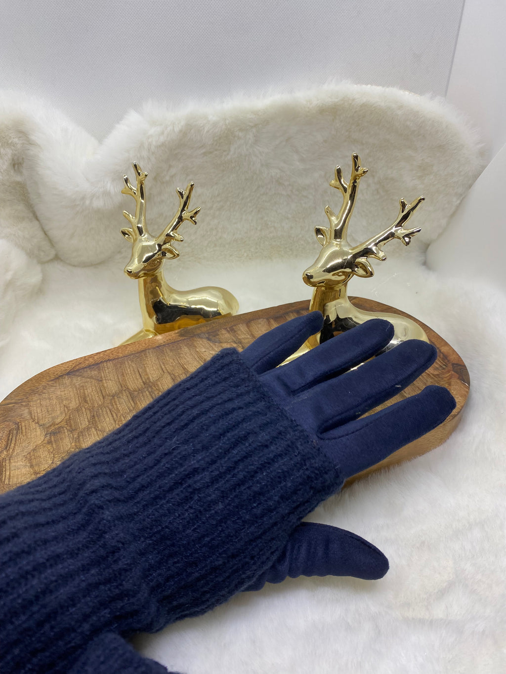 ENSEMBLE GANTS  ET MITAINES BLEU MARINE  TU