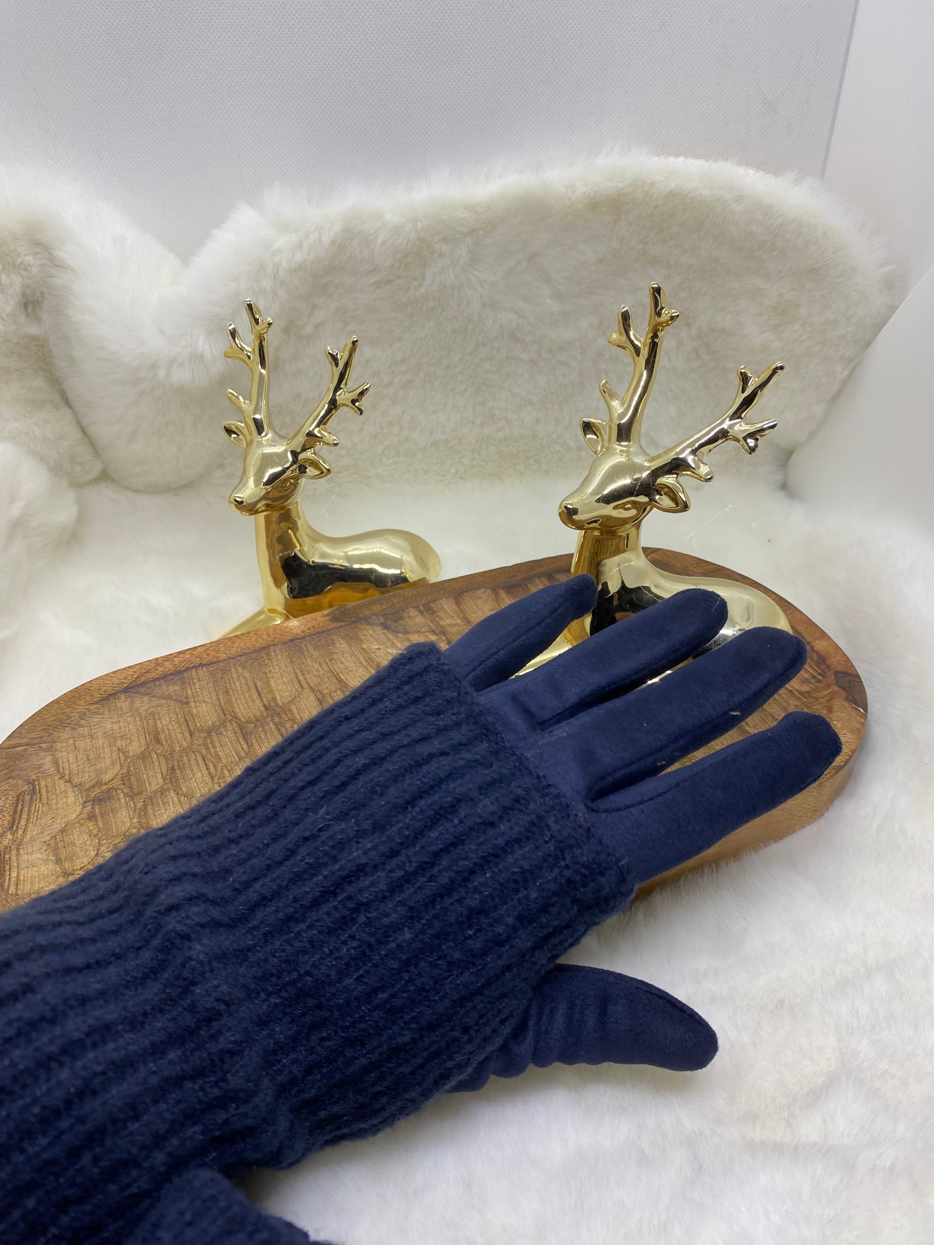 ENSEMBLE GANTS  ET MITAINES BLEU MARINE  TU