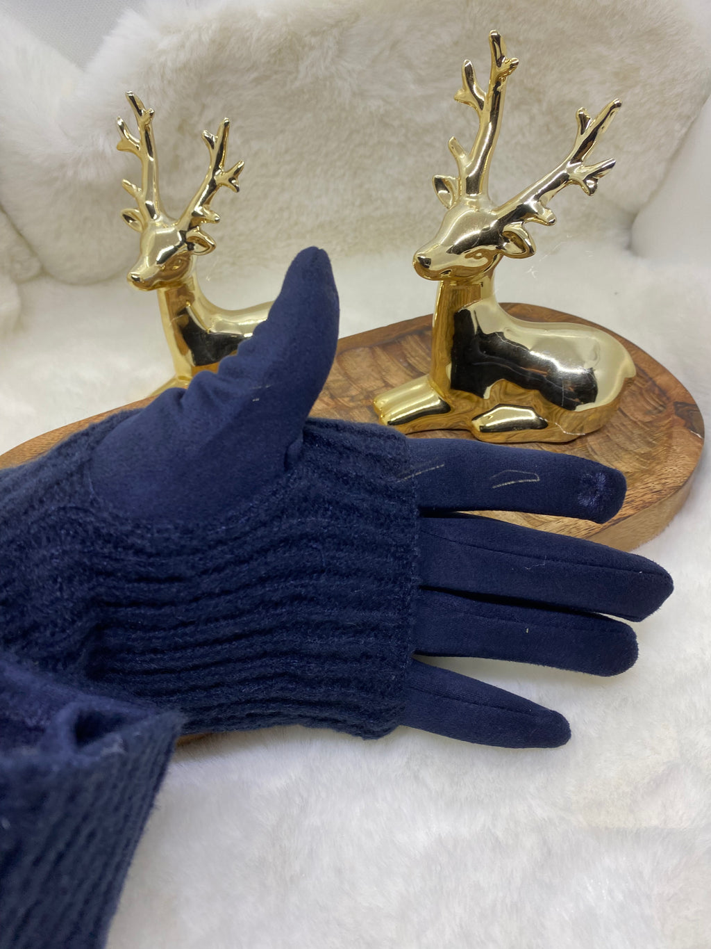 ENSEMBLE GANTS  ET MITAINES BLEU MARINE  TU