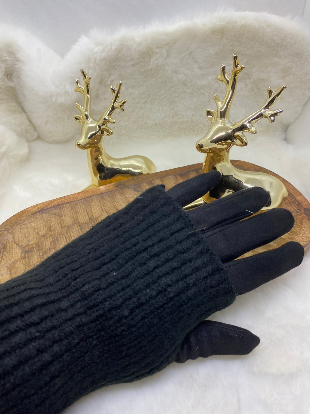 ENSEMBLE GANTS  ET MITAINES NOIR TU