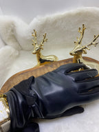 GANTS SIMILI CUIR NOEUDS   NOIR   TU