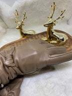 GANTS SIMILI CUIR NOEUDS   TAUPE  TU