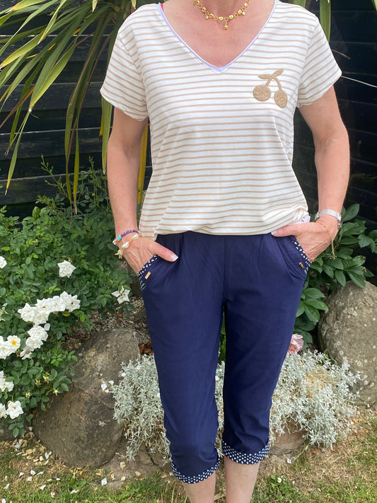 PANTACOURT BLEU MARINE TAILLE 1  ( 38/40)