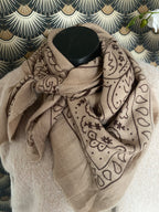 ECHARPE BANDANA BEIGE