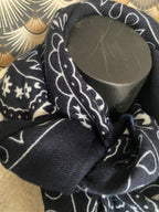 ECHARPE BANDANA BLEU MARINE