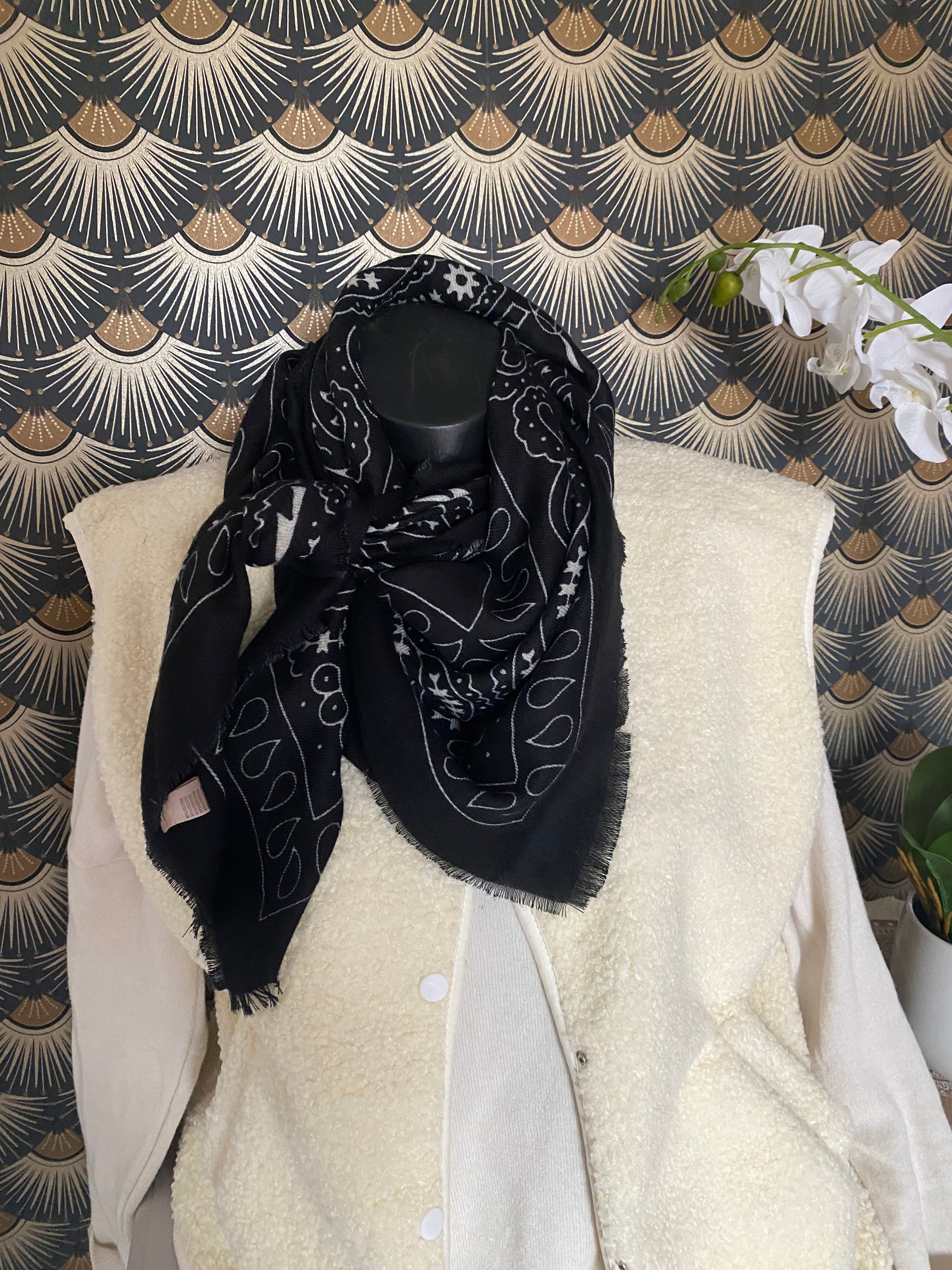 ECHARPE BANDANA NOIRE