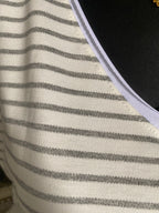 TEE SHIRT MARINIERE  GRIS CLAIR  40/44