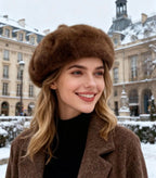 BERET FAUSSE FOURRURE COFFEE  TU