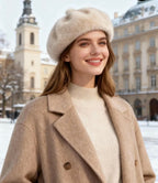 BERET FAUSSE FOURRURE BEIGE  TU