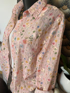 ENSEMBLE TOP ET CHEMISE BRODE  TU 34/40ROSE