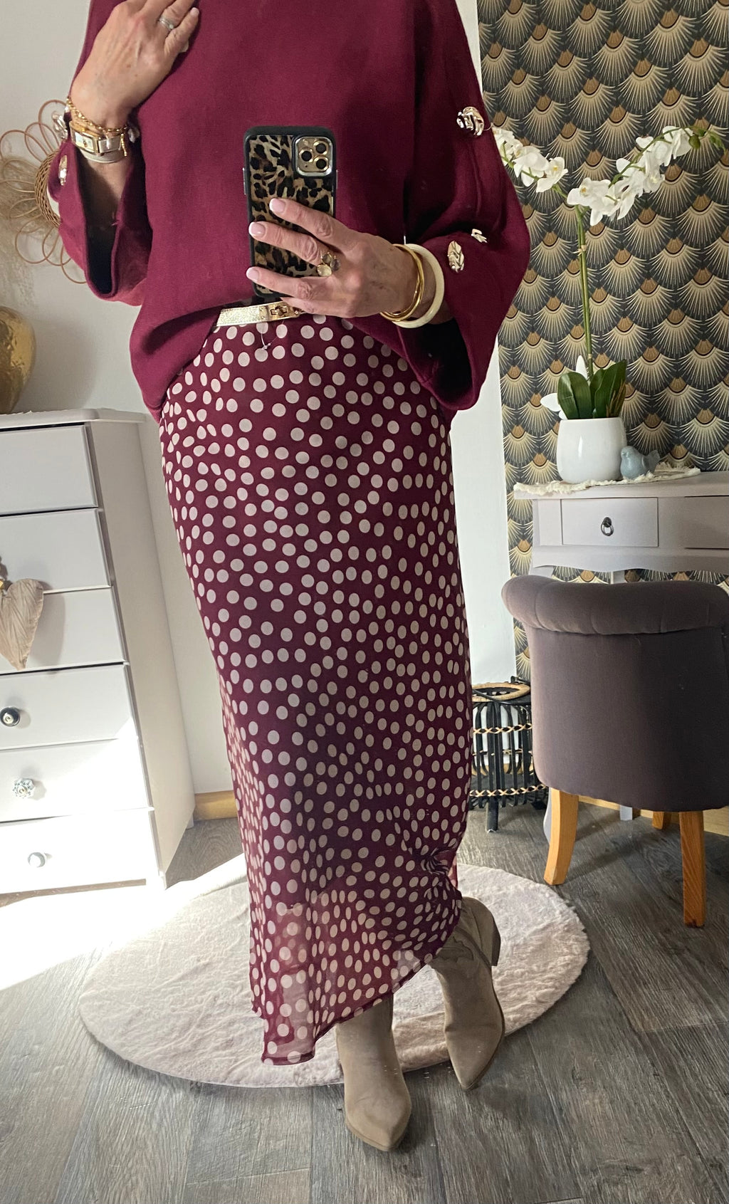 PULL PAULINE  TU 36/44  BORDEAUX