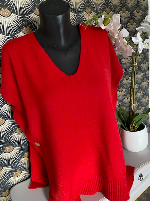 GILET SANS MANCHES ROUGE    42/48