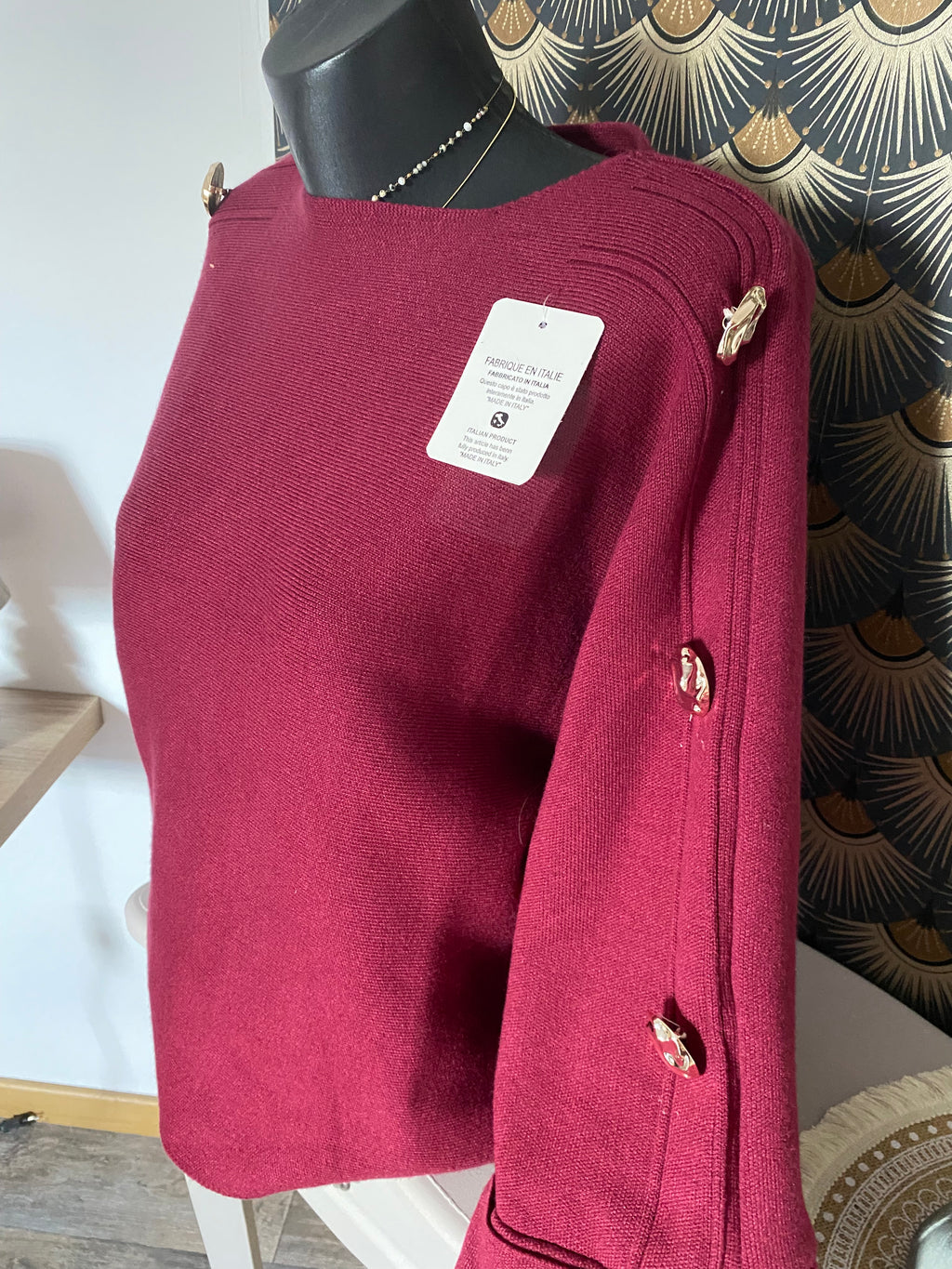 PULL PAULINE  TU 36/44  BORDEAUX