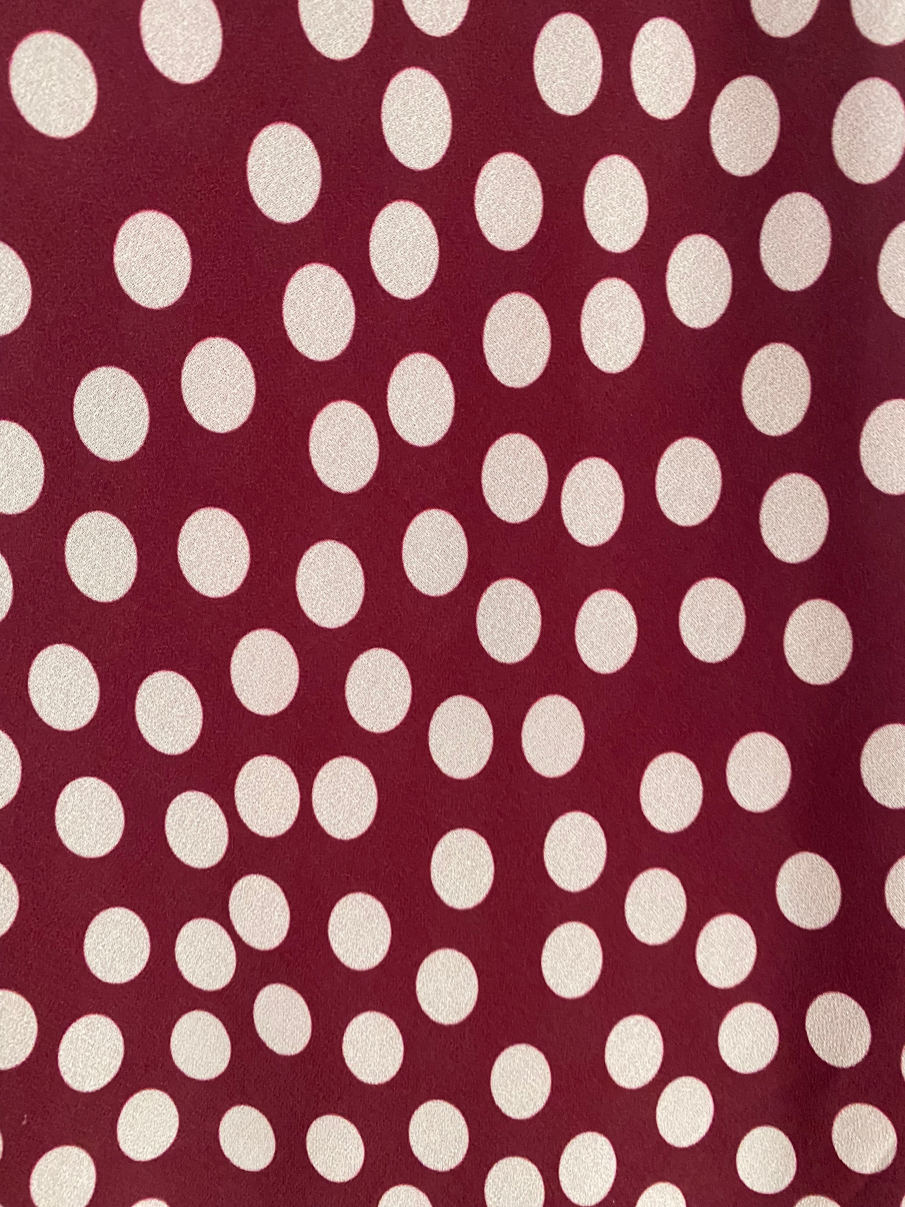 JUPE LONGUE A POIS  TU 34/42  BORDEAUX