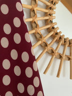 JUPE LONGUE A POIS  TU 34/42  BORDEAUX