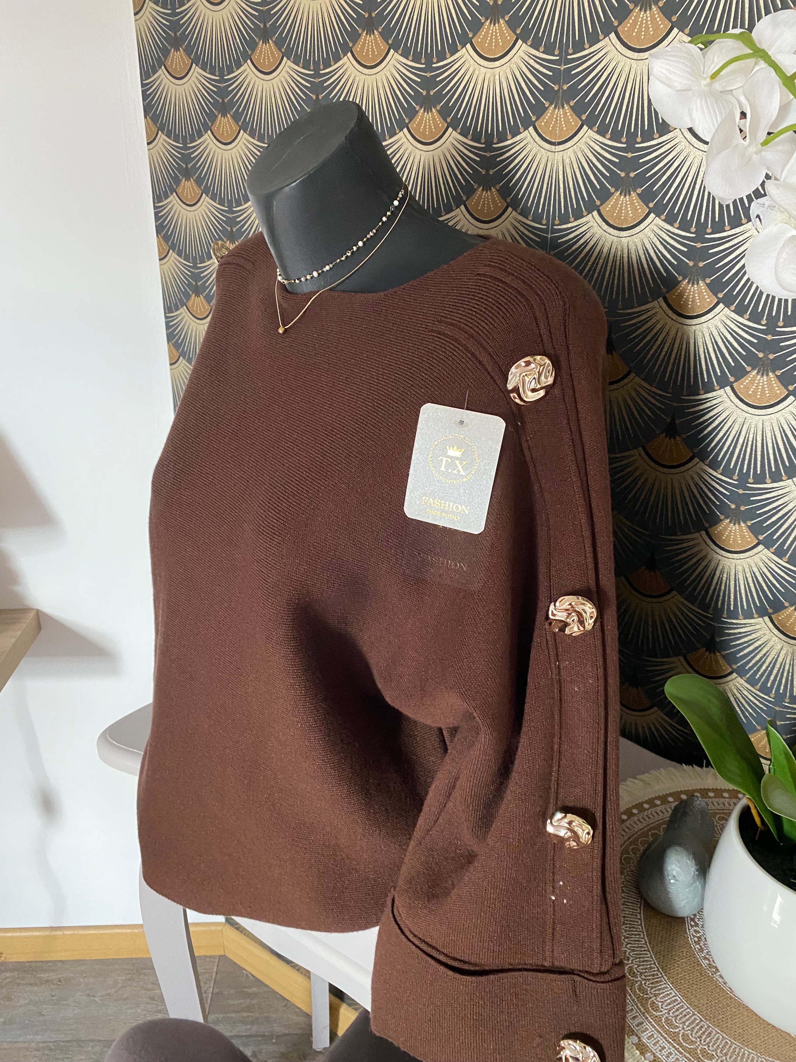 PULL PAULINE  TU 36/44  CHOCO