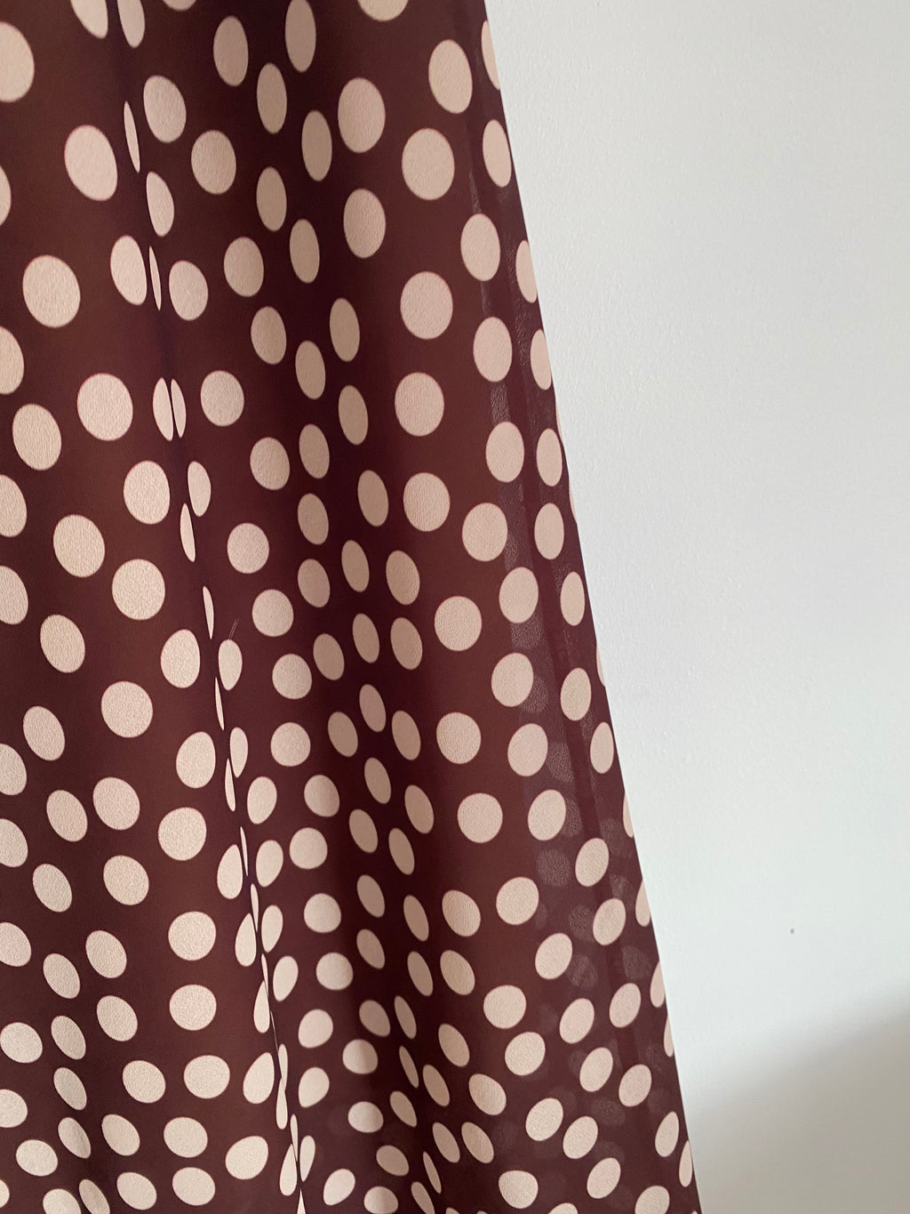 JUPE LONGUE A POIS  TU 34/42  CHOCO