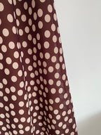 JUPE LONGUE A POIS  TU 34/42  CHOCO