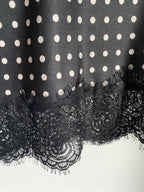 JUPE SATIN A POIS  TTU 34/40  NOIRE