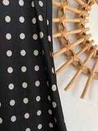 JUPE SATIN A POIS  TTU 34/40  NOIRE