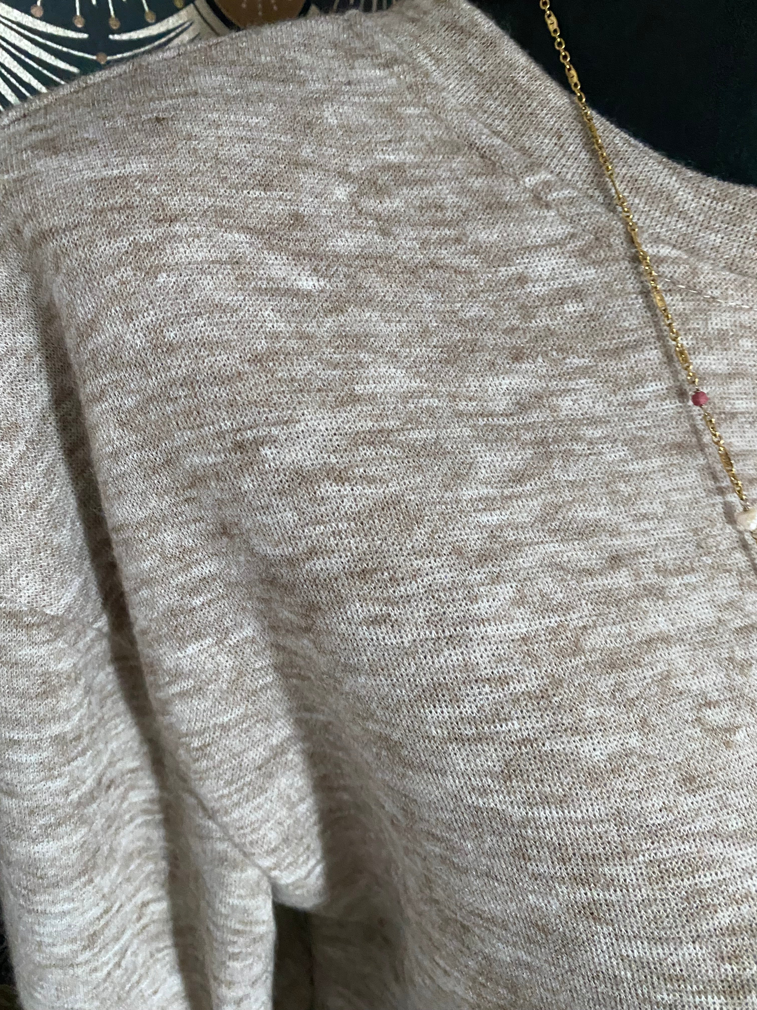 PULL DENTELLE TU 36/44 BEIGE