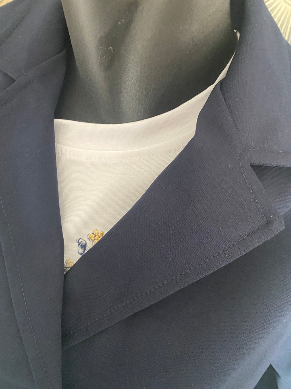 VESTE BOUTONAGE ASYMETRIQUE BLEU MARINE   TU 38/46