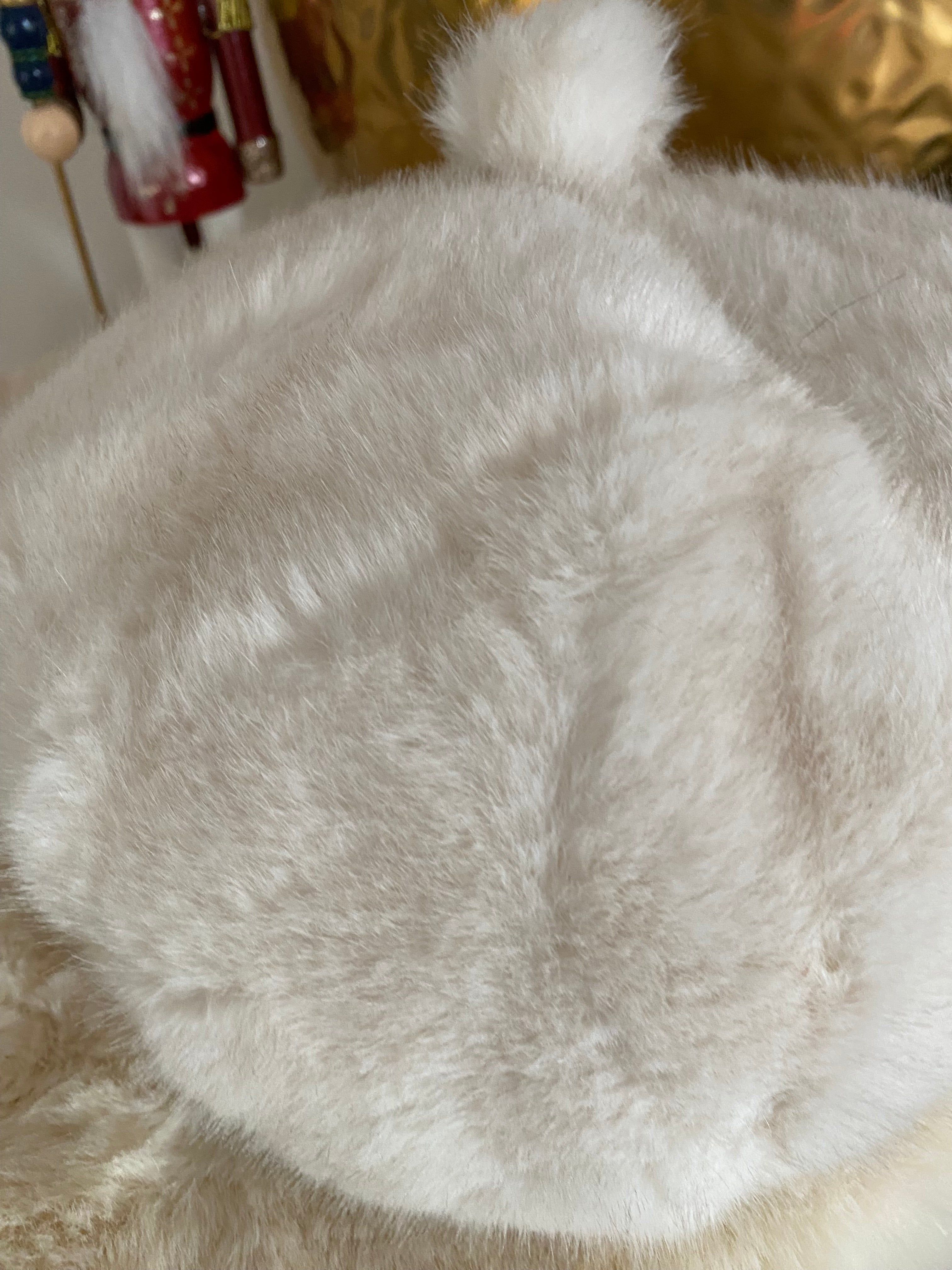 BERET FAUSSE FOURRURE ECRU TU