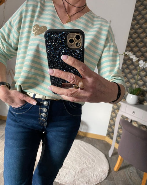 TOP MARINIERE VERT D' EAU   36/42